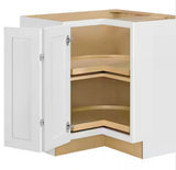 Avondale 32 in. W x 32 in. D x 34.5 in. H Ready to Assemble Plywood Shaker Lazy Susan Corner Cabinet in Alpine White