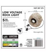 327 Lumen Low Voltage Integrated LED Specialty Weather Resistant Outdoor Rock Spot Light