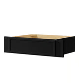 Leyton 30 in. W x 21 in. D x 7.5 in. H Ready To Assemble Plywood Slim Shaker Knee Drawer Base Cabinet in Raven Black