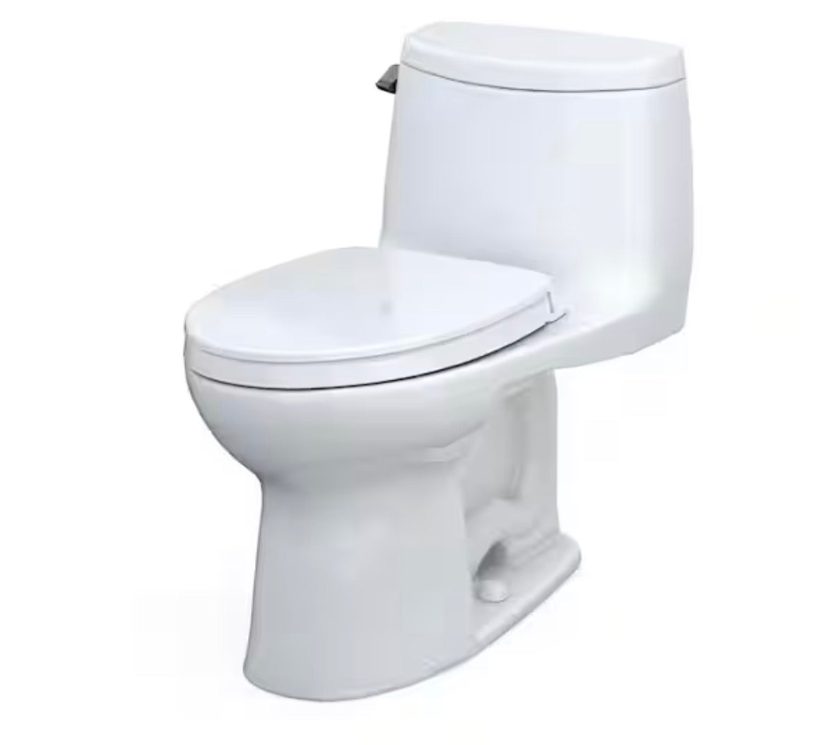 UltraMax II 1-Piece 1.28 GPF Single Flush Elongated ADA Comfort Height Toilet in Cotton White Seat Included