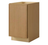 Leyton 18 in W x 24 in D x 34.5 in H Ready to Assemble Plywood Slim Shaker Double Trash Can Kitchen Cabinet in White Oak