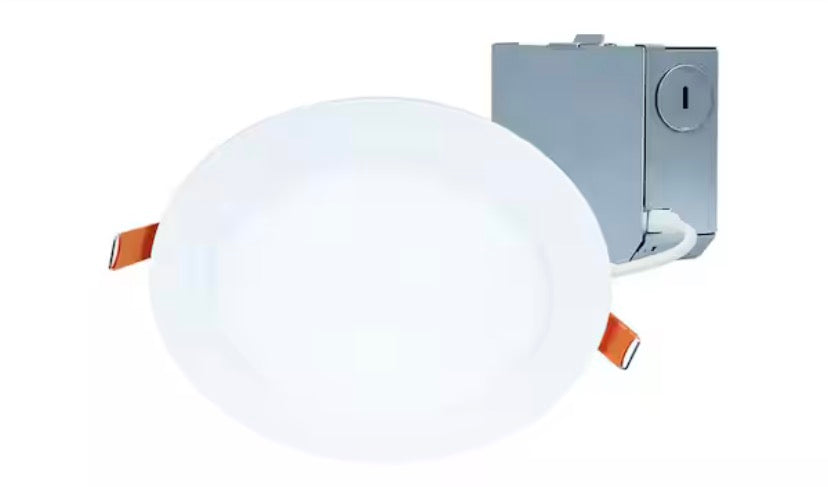 HLBSL 4 in. Adjustable CCT Canless IC Rated Dimmable Indoor, Outdoor Integrated LED Recessed Light Kit