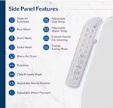 HD-7000 Electric Bidet Seat for Elongated Toilets in White with Fusion Heating Technology