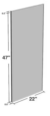 22 in. W x 47 in. H Rectangle Aluminum Alloy Gold Framed Wall Mirror