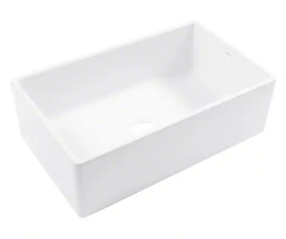 Bradstreet II 30 in. Farmhouse Apron Front Undermount Single Bowl Crisp White Fireclay Kitchen Sink