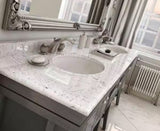 17-1/2 in. x 14-1/4 in. Oval Undermount Vitreous Glazed Ceramic Lavatory Vanity Bathroom Sink Pure White