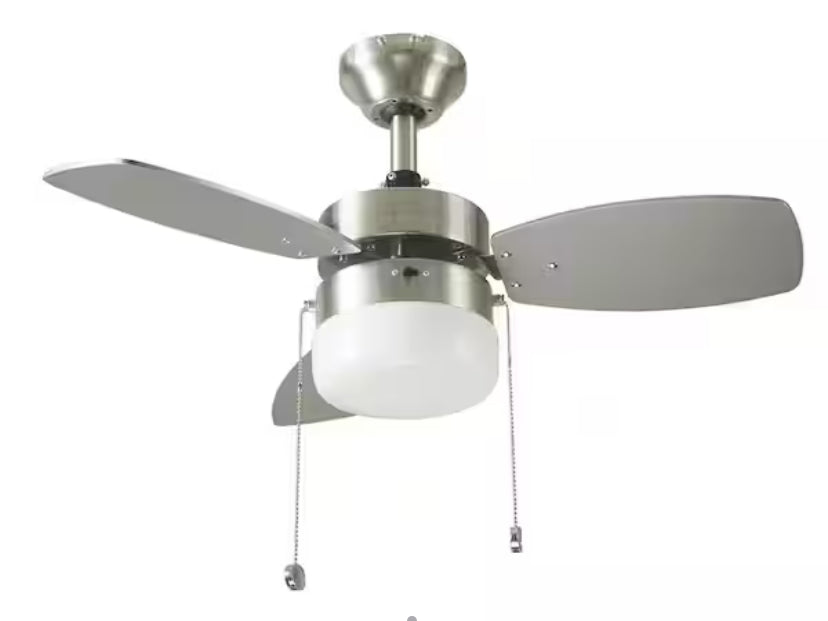 Triplicity 30 in. Indoor Brushed Nickel Ceiling Fan