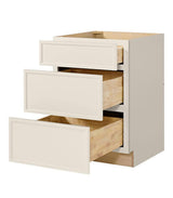 Leyton 24 in. Wx 24 in. Dx 34.5 in. H Ready to Assemble Plywood Slim Shaker Drawer Base Kitchen Cabinet in Antique White