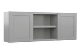 Vesuvius Gray Plywood Shaker Stock Ready to Assemble Wall Kitchen Laundry Cabinet w Soft Close 60 in. x 23 in. x 12 in.