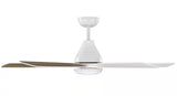 Nevali 52 in. White Color Changing LED Indoor Matte White Ceiling Fan with Light and Remote Included Powered by Hubspace