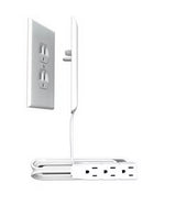 8 ft. 3-Outlet Cord and Plug Concealer with Cord Management Kit