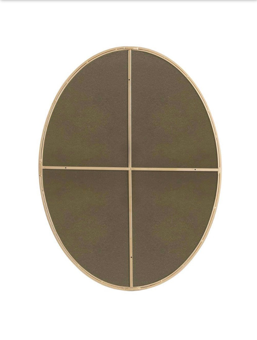 Brass 40 in. W x 30 in. H Oval Vanity Mirror