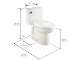 Compact Cadet 3 FloWise Tall Height 1-Piece 1.28 GPF Single Flush Elongated Toilet in Bone, Seat Included