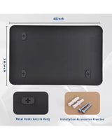 30 in. W x 48 in. H Rectangular Framed Black Wall Mirror