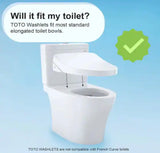 KS6 Washlet Electric Heated Bidet Seat for Elongated Toilet in Cotton White