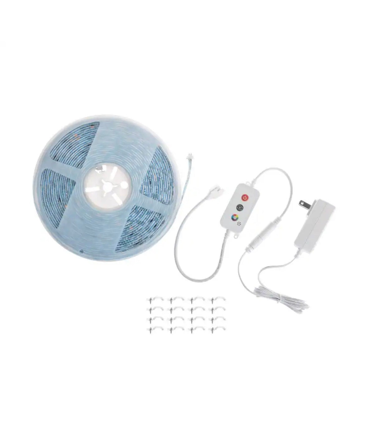 32.8 ft. Smart RGBWIC Dynamic Color Changing Dimmable Plug-In LED Strip Light Powered by Hubspace