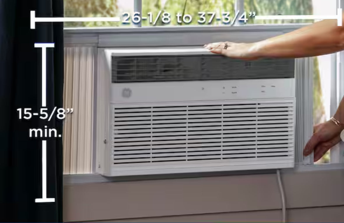 14,000 BTU 115-Volt Smart Window Air Conditioner for 700 sq. ft. in White with Wi-Fi and Remote