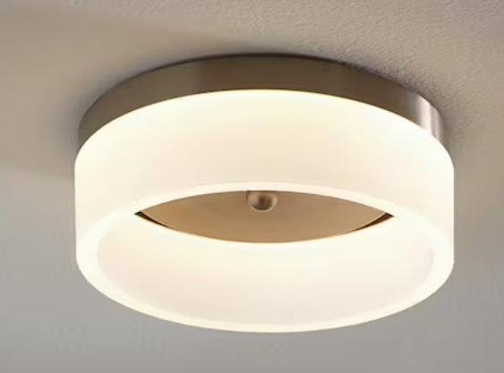 7.85 in. 12-Watt Brushed Nickel Integrated LED Ceiling Flush Mount