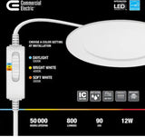 6 in. LED Slim 3 CCT Canless - White