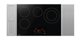 30 in. 4-Elements Smooth-Top Electric Cooking in Black with Stainless Steel Side Trims