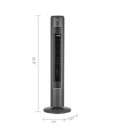 42 in. 3-Speeds Tower Fan in Gray with Wi-Fi, 3-Modes, 60Ãƒâ€šÃ‚Â° Oscillation, 7-Hours Timer, Aromatherapy Box, Negative Ion