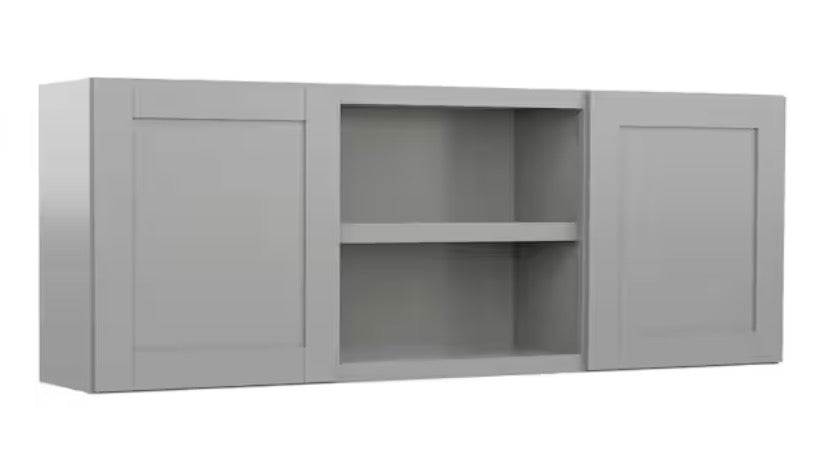 Vesuvius Gray Plywood Shaker Stock Ready to Assemble Wall Kitchen Laundry Cabinet w Soft Close 60 in. x 23 in. x 12 in.