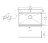 Handmade All-in-One 30 in. x 22 in. Drop-in Single Bowl Stainless Steel Workstation Kitchen Sink with Pull-down Faucet