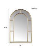 Regina 24 in. W x 35.5 in. H Gold Wall Mirror