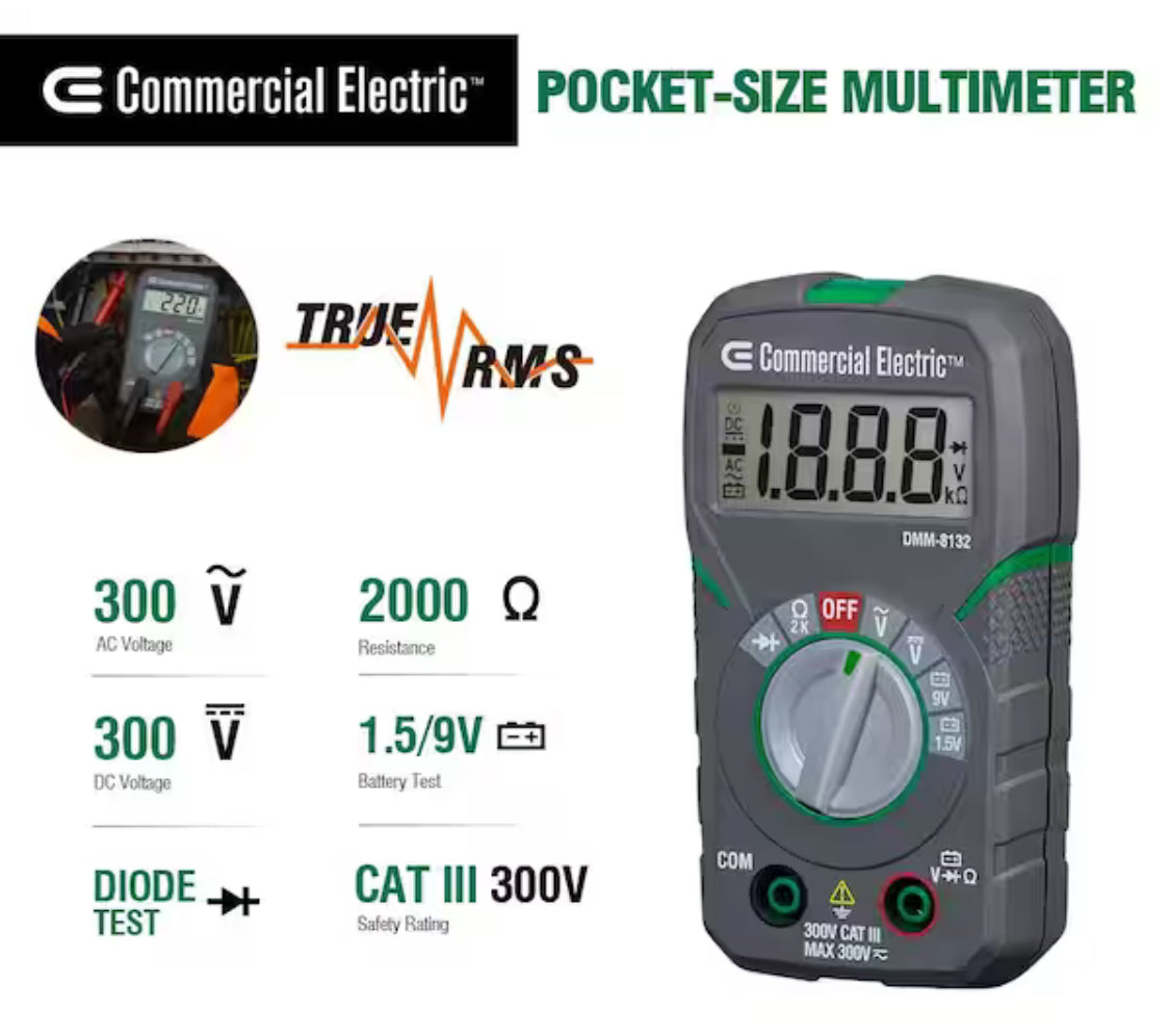 Pocket Size True RMS Digital Multi-Meter