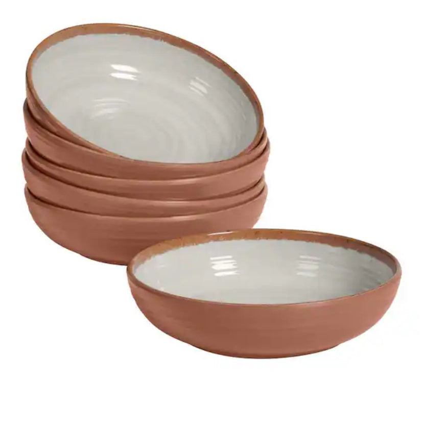 Azria Melamine Dinner Bowls in Ivory (Set of 6)