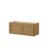 Avondale 30 in. W x 12 in. D x 12 in. H Ready to Assemble Plywood Shaker Wall Bridge Kitchen Cabinet in White Oak