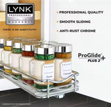 4-1/4 in. Wide Silver Chrome Slide Out Spice Rack Pull Out Cabinet Organizer