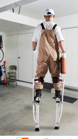 Drywall Stilts 18 in. to 30 in. Adjustable Aluminum Tool Stilts Durable and Non-slip Work Stilts