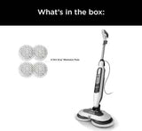 Steam and Scrub Corded Steam Mop and Cleaner for Hard Floors White with Steam Blaster Technology that scrubs sanitizes