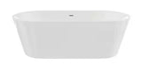 Enigma 47 in. x 27 in. Freestanding Acrylic Soaking Bathtub with Center Drain in Brushed Nickel