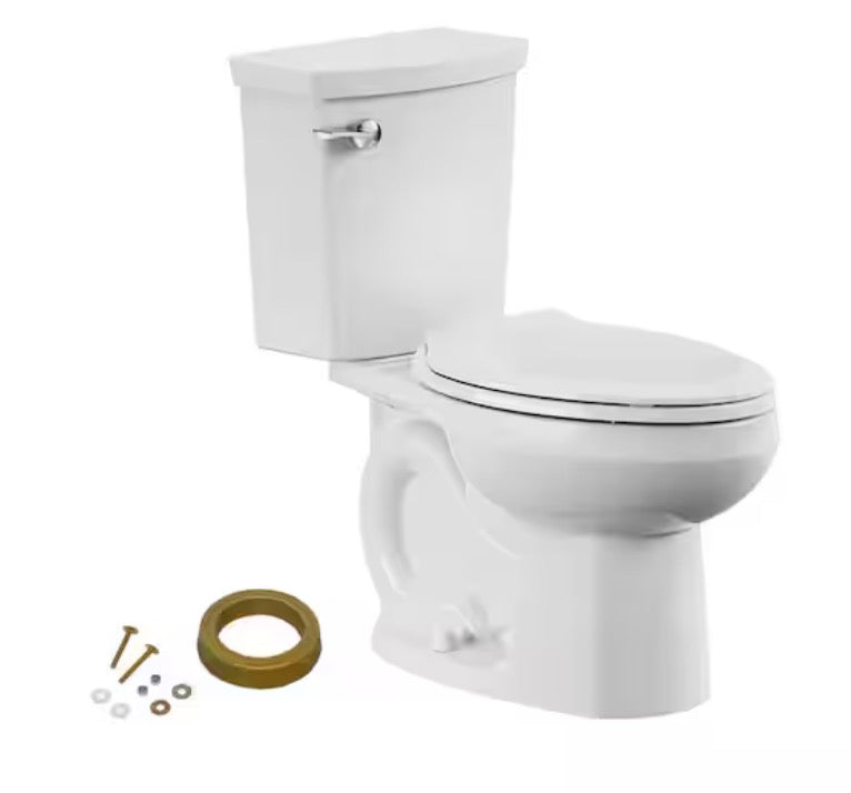 H2Optimum 2-Piece 1.1 GPF Single Flush Elongated Standard Height Toilet in White