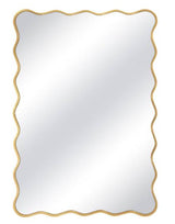 24 in. W x 36 in. H Rectangle Gold Aluminum Alloy Framed Wall Mirror Decorative Wall Mirror