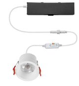 Trimless Integrated LED 3 in Round Canless Recessed Light for Kitchen Bathroom Livingroom, White Soft White