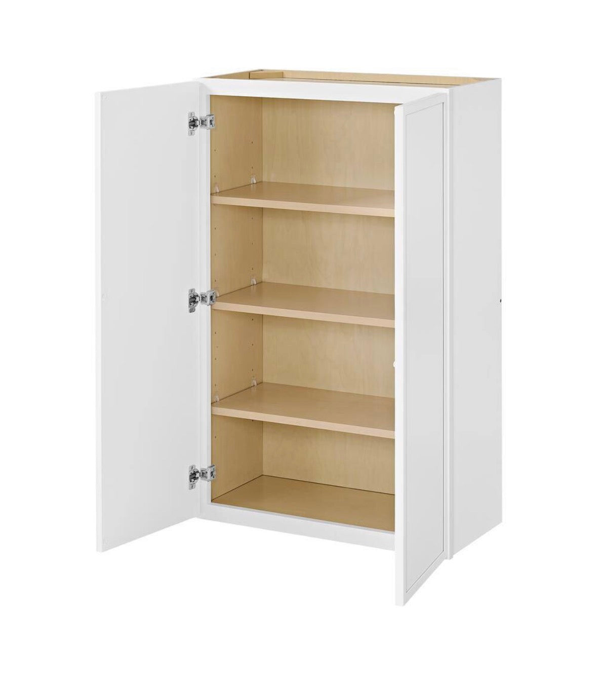 Leyton 27 in. W x 12 in. D x 42 in. H Ready to Assemble Plywood Slim Shaker Wall Kitchen Cabinet in Alpine White