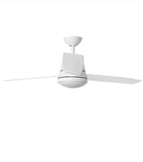 Caprice 52 in. Integrated LED Indoor Matte White Ceiling Fan with Light Kit and Remote Control