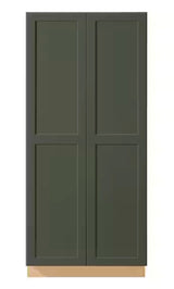 Avondale 36 in. W x 84 in. H x 24 in. D Ready To Assemble Plywood Shaker Wide Pantry Cabinet in Fern Green