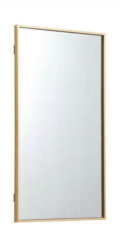Brass 20 in. W x 36 in. H Rectangle Vanity Mirror