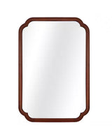 24 in. W x 36 in. H Medium Dark Walnut Wood Finish Wall Mirror - French Country Natural Pine
