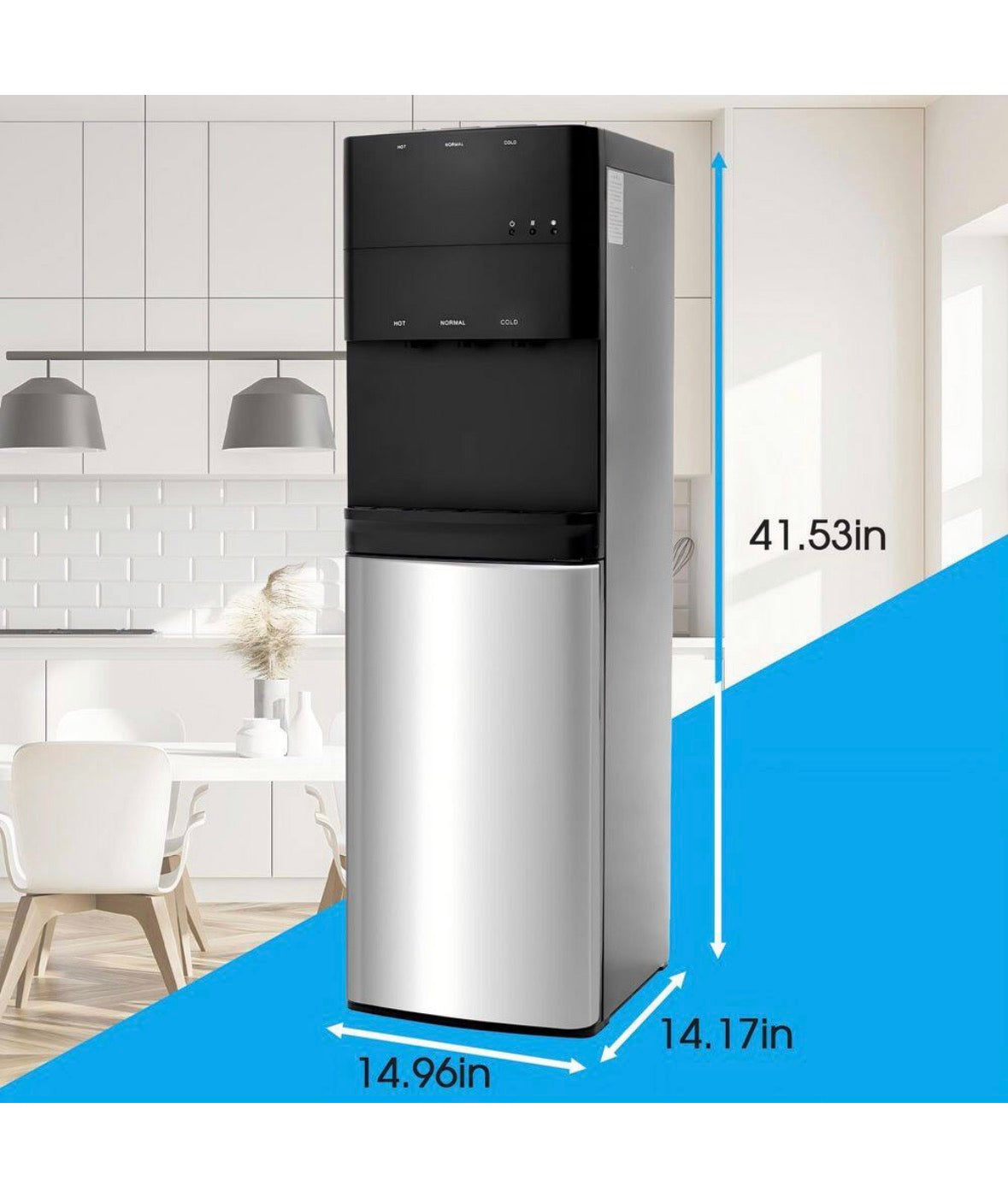 5 Gal. Stainless Steel Beverage Water Dispenser with Stand