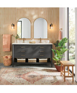Medium Arched Gold Classic Accent Mirror (35 in. H x 24 in. W)