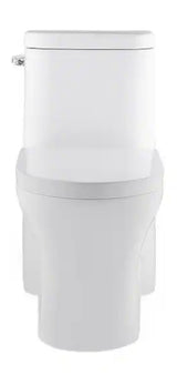 Monaco 1-Piece 1.28 GPF Elongated Left Side Single Flush Handle Toilet in Glossy White