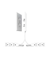 Ultra-Thin Outlet Concealer and Cord Concealer Kits, Two 3 Outlet, 3-Foot Cord and Power Strips