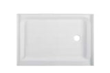 Voltaire 48 in. x 36 in. Single Threshold Acrylic Right Drain Shower Base in White