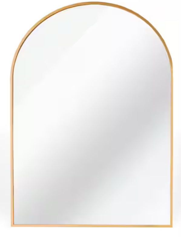 24 in. x 32 in. Metal Gold arch mirror