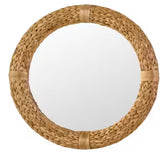 Round Water Hyacinth Framed Mirror (24 in. W x 24 in. H)